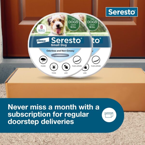 Seresto Small Dog Vet-Recommended Flea & Tick Treatment & Prevention Collar for Dogs Under 18 lbs. | 2 Pack - Image 8