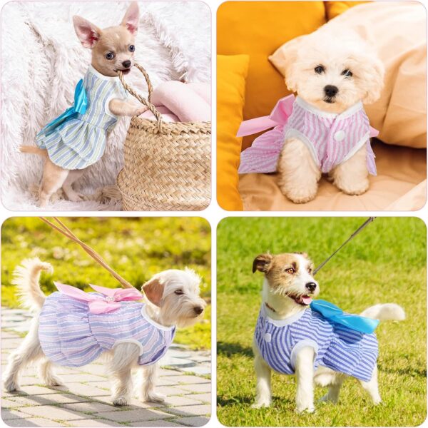 4 Pieces Dog Dresses for Small Medium Dogs Puppy Clothes Summer Princess Pet Dresses Girl Female Doggie Tutu Skirt Apparel for Chihuahua Yorkies Pup Cat Outfit(Small) - Image 6