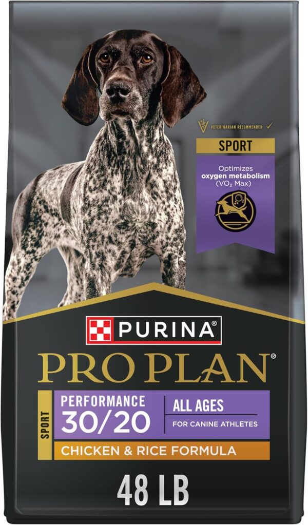 Purina Pro Plan High Calorie, High Protein Dry Dog Food, 30/20 Chicken & Rice Formula - 48 lb. Bag