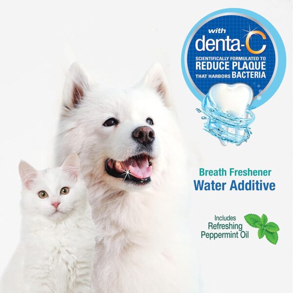 Nylabone Advanced Oral Care Cat & Dog Water Additive for Dental Care - Liquid Tartar Remover - Dog Breath Freshener & Teeth-Cleaning Liquid - Peppermint (16 oz.) - Image 4