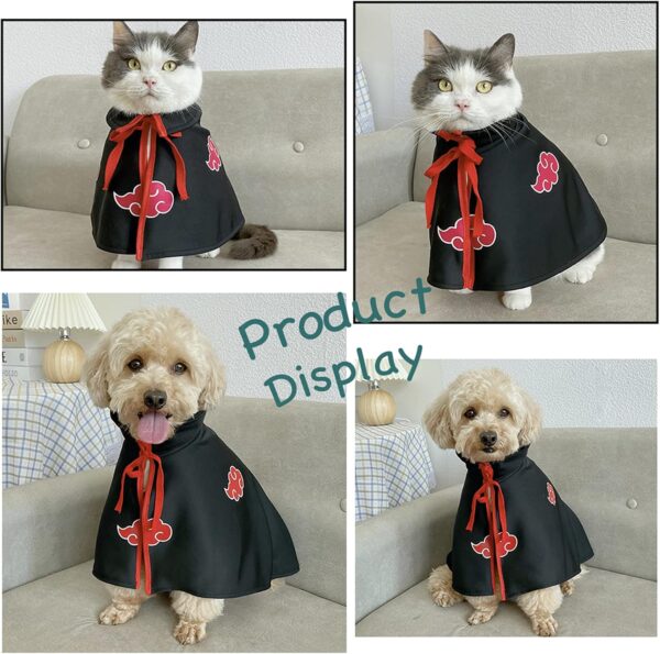 Cat Cloak Costume，Halloween Pet Clothes,Pet Cloak Cosplay Party for Small Dogs Cats Clothing (Small, Black) - Image 7