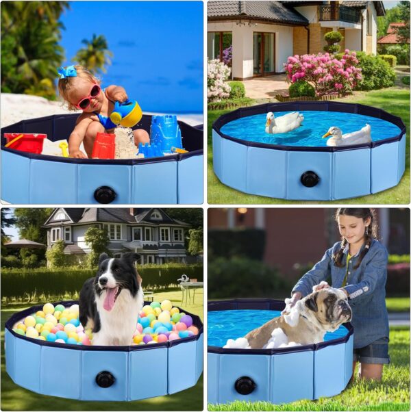 Mity rain Duck Pool, Collapsible Bath Tub for Duck Cooling, High Density Board Pool for Ducks Dogs Cats Kids Swimming 31.5in * 7.8in - Image 7