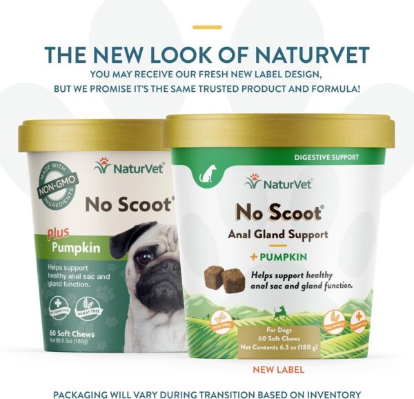 NaturVet - No Scoot for Dogs - 60 Soft Chews - Plus Pumpkin - Supports Healthy Anal Gland & Bowel Function - Enhanced with Beet Pulp & Psyllium Husk - Image 2