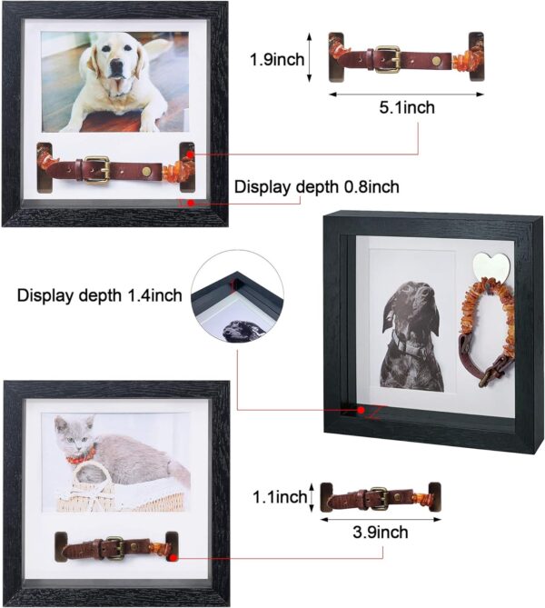 KCRasan Pet Picture Frame Memorial - Dog Memorial Sentiment Frame for Loss of Dog Gifts - Pet Collar Frame Remembrance Sympathy Dog or Cat Tribute Keepsake - Image 2