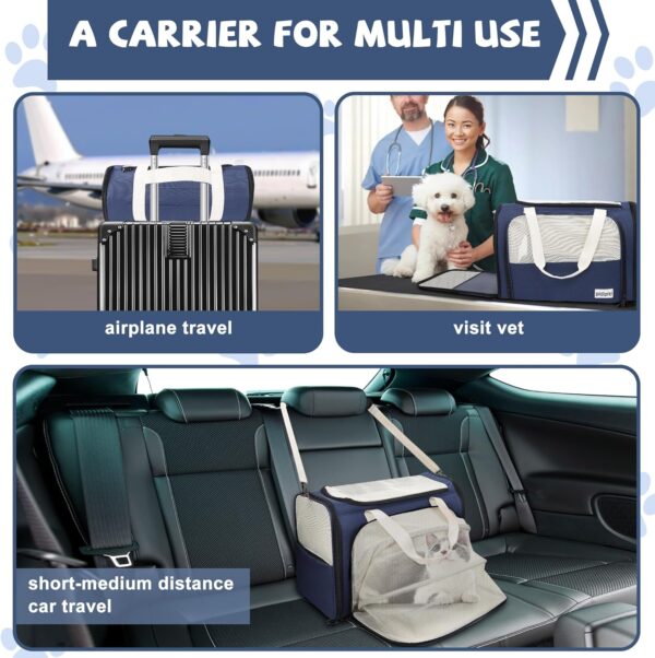 19 x 13.5 x 9.5 TSA Approved Large pet Carrier for cat and Small Dog up to 12-15 lbs,Turn Down to Under-seat for Southwest Allegiant and Other Airlines Have 9'' or 9.5'' Height Space - Image 6