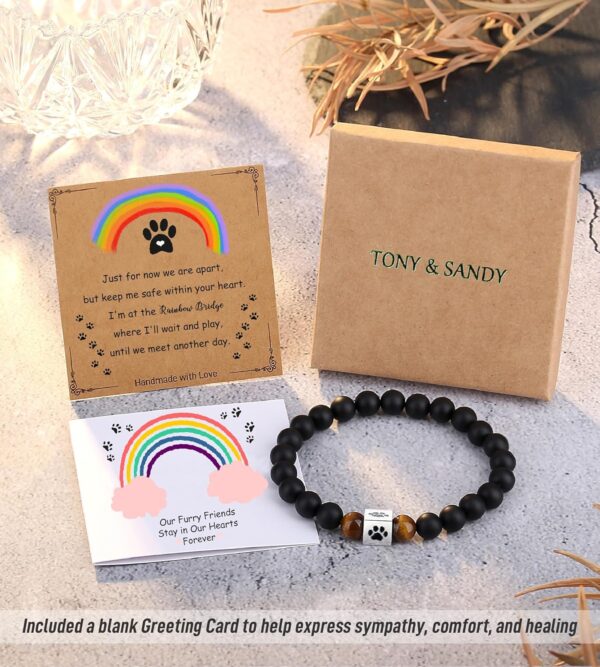 TONY & SANDY Dog Memorial Gifts for Loss of Dog, Pet Memorial Gifts for Dogs, Pet Loss Sympathy Gift, Dog Passing Away Pet Memorial Bracelet for Men Who Loss of Beloved Dog Cat Furry Friend - Image 6