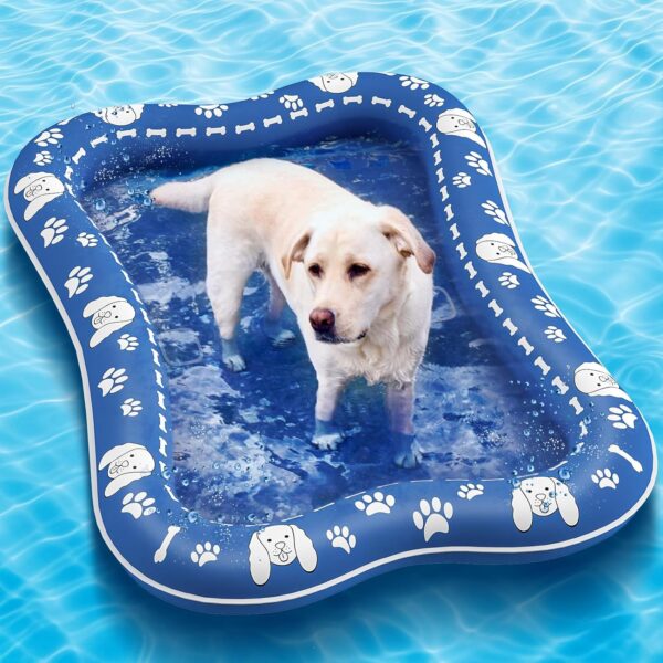 Dog Floats for Pool, Pet Pool Raft and Float with Durable Design, Inflatable Pool Floats for Medium and Large Dogs Up to 88lb, Float for Adult Dogs and Puppies Puppy Swimming