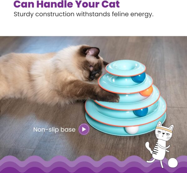 Catstages Chase Meowtain Interactive 4-Tier Cat Track Toy - Image 4