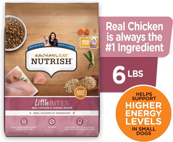 Nutrish Rachael Ray Little Bites Dry Dog Food, Chicken & Veggies Recipe for Small Breeds, 6 Pounds - Image 2