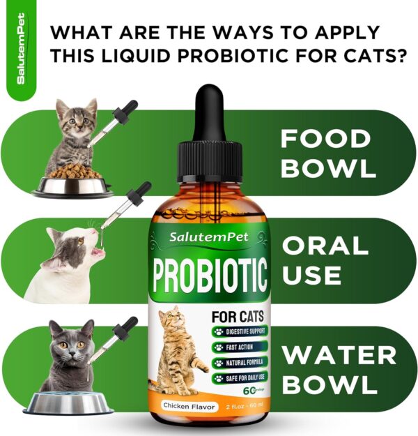 Cat Probiotic | Liquid Cat Probiotics for Indoor Cats | Cat Digestive Support | Probiotics for Cats Supplements | Natural Prebiotic for Cats | Liquid Probiotic for Cats | 2 Oz - Image 4