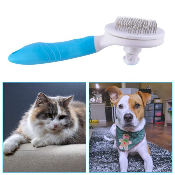 Cat Brush, Self Cleaning Slicker Brushes for Shedding and Grooming Removes Loose Undercoat,Mats Hair Grooming Brush for Cat Dog Massage-Self Cleaning - Image 7