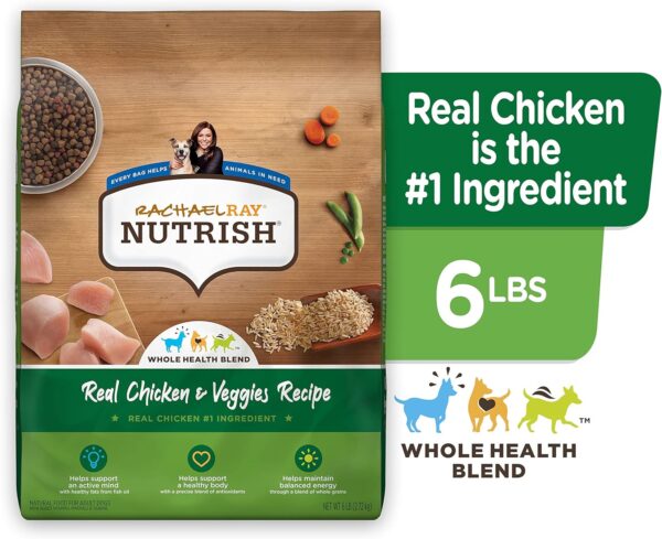 Premium Natural Dry Dog Food with Added Vitamins, Minerals & Taurine, Real Chicken & Veggies Recipe, 6 Pounds (Packaging May Vary) - Image 3