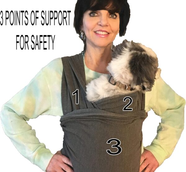 Pet Carrier Sling | Front | Adjustable Hands Free Front Facing Dog Pouch | Relieves Your Pet's Anxiety and Stress - Image 3