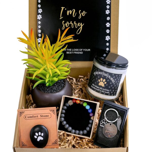 Loss of Dog Pet Sympathy Gifts, Dog Memorial Gifts, Dog Passing Gifts, Pet Cat Memorial Gift Baskets, Pet Sympathy Gifts,Loss of Pet Gifts Box.