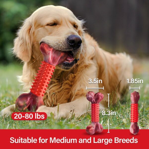 Apasiri Tough Dog Toys for Aggressive Chewers Large Breed, Chew Toys, Bones Made with Nylon and Rubber, Big Indestructible Toy, Medium Puppy Teething Chew - Image 8