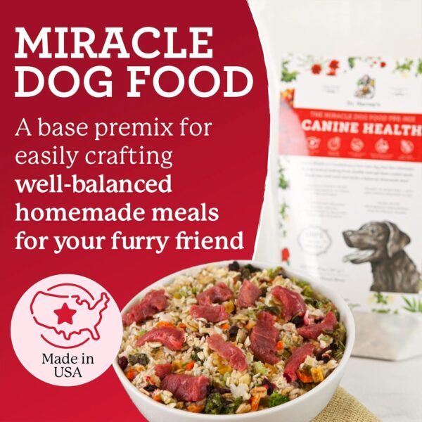 Dr. Harvey's Canine Health Miracle Dog Food, Human Grade Dehydrated Base Mix for Dogs with Organic Whole Grains and Vegetables (5 Pounds) - Image 2