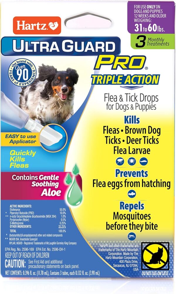 Hartz UltraGuard Pro Flea Tick Drops for Dogs 3160 lbs