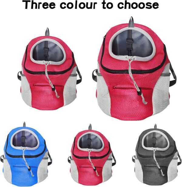 Fhiny Dog Carrier Backpack, Comfortable Doggy Front Backpack Pet Puppy Carrier Travel Pack with Breathable Head Out Design and Padded Shoulder for Walking Biking Hiking Camping - Image 7