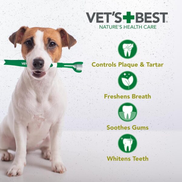 Vet’s Best Puppy Dental Kit – Toothbrush & Toothpaste for Puppies – Dog Tooth Brushing Kit – 3.5 Ounces - Image 4