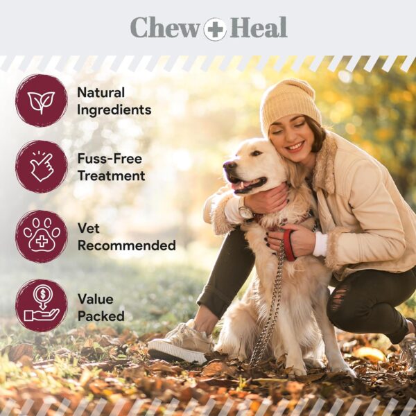 Chewable Flea and Tick Prevention for Dogs - 180 Soft Chews - Natural Defense, Made in USA - Small & Large Dogs - Gluten-Free, GMO-Free, Corn-Free - Image 3