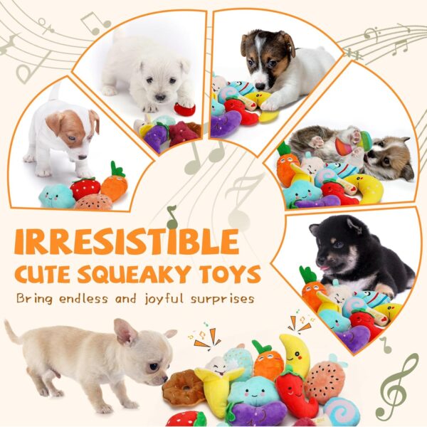 Charming Chorus-20 Pack Squeaky Dog Toys Set, Plush Puppy Toys with Irresistibly Cute Characters for Small Dogs, Interactive Dog Squeak Toys for Dog Fun&Teeth Cleaning - Image 6