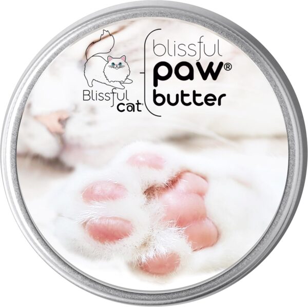 The Blissful Cat Paw Butter, Moisturizer for Dry Paw Pads, Softens and Protects a Rough Paw, Versatile, Lick-Safe Cat Paw Balm, 2 oz.