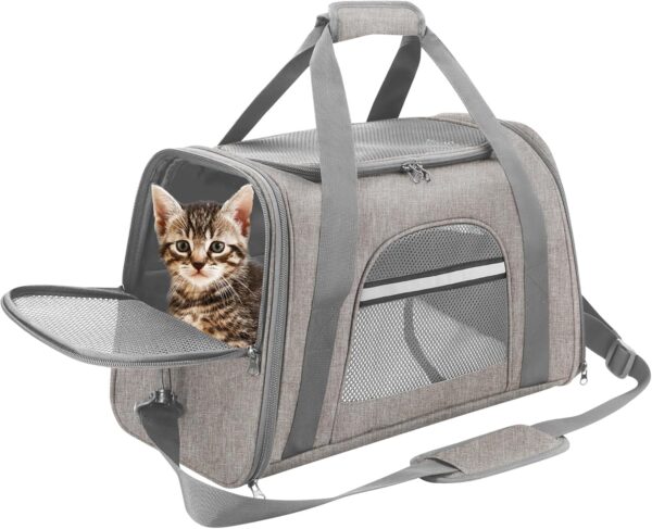 Prodigen Cat Carrier Dog Carriers for Small Dogs Soft Slided Airline Approved Collapsible Pet Travel Carrier, Small (19" W x 12" H x 10.6" D)