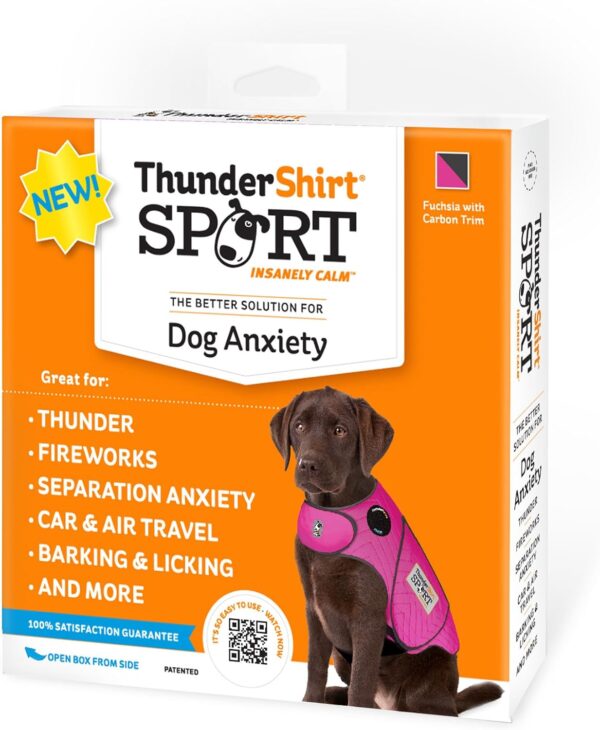 ThunderShirt for Dogs, XX Small, Fuchsia Sport - Dog Anxiety Relief Calming Vest - Image 2