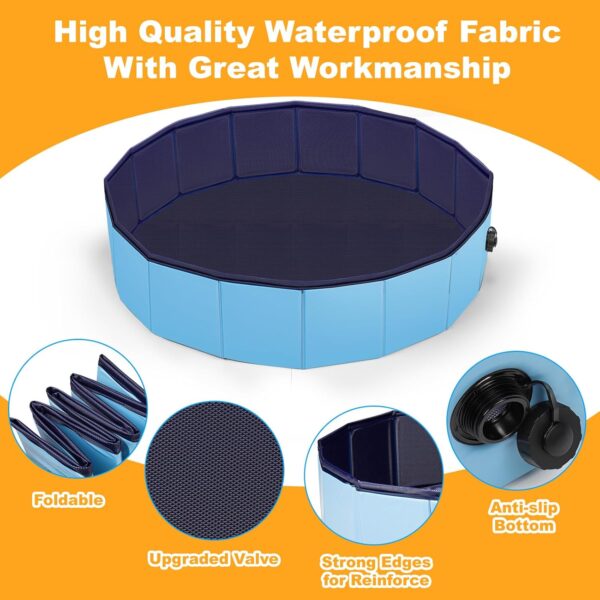 Juome Foldable Duck Swimming Pool, Portable Pond Pool for Ducks, Collapsible Hard Plastic Swimming Pool for Pets Dogs and Cats for Indoor and Outdoor - Image 5