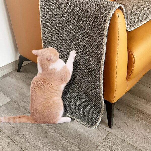 70.9"x 15.7" Thickened Extra Large Cat Wall Climbing Carpet with 10pcs Fixed Nails, Durable Cat Wall Furniture, Wall Scratcher, Scratching Post, Couch Sofa Protector, Gray - Image 5