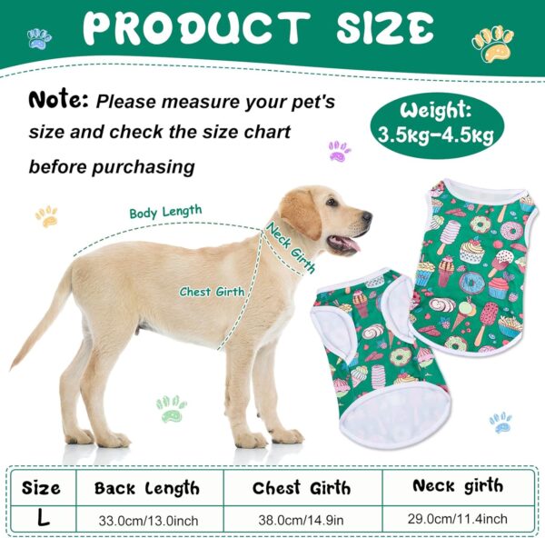 10 Pcs Lovely Puppy Shirts Print Dog Clothes Breathable Pet Cartoon Dog Shirt Clothes Sweatshirt for Dog Puppy Cat (Large) - Image 2