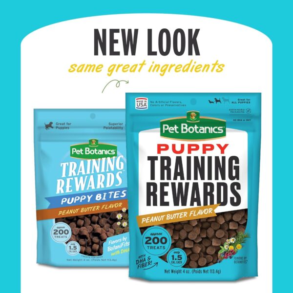 Pet Botanics 4 oz. Pouch Training Rewards Puppy Bites Soft & Chewy, Peanut Butter Flavor, with 200 Treats Per Bag, The Choice of Top Trainers - Image 2