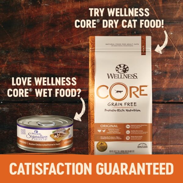 Wellness CORE Grain-Free Signature Selects Wet Cat Food, Natural Protein-Rich Recipe, Made with Real Flaked Tuna & Salmon, 5.3oz Cans (Pack of 12) - Image 5