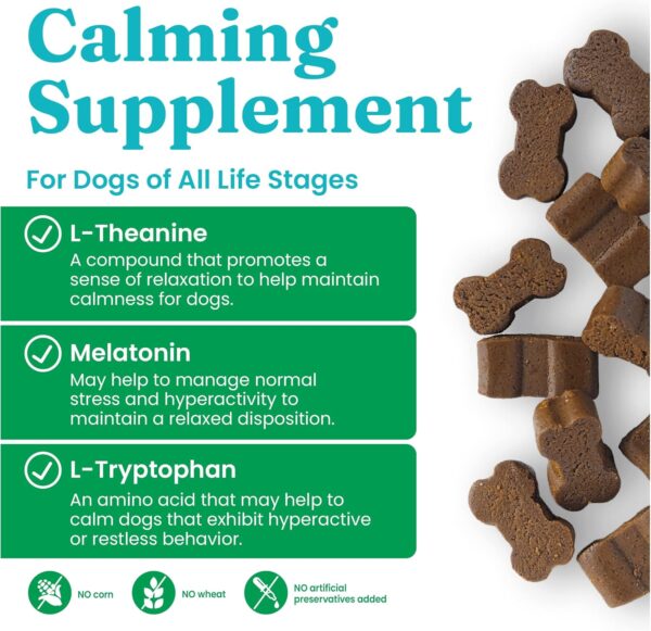 Solid Gold Calming Chews for Dogs - Soothing Snacks for Stress & Dog Anxiety Relief - Melatonin & Valerian Root - Dog Treats for Separation Anxiety Relief & Fireworks for All Breeds & Sizes - 120 Ct - Image 2