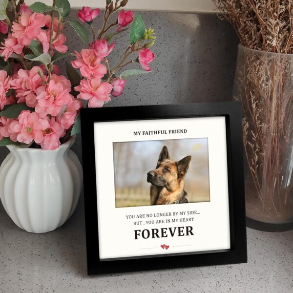 Dog Memorial Gifts for Loss of Dog,Pet Memorial Frame with 2 Display Mats,Dog or Cat Memorial Picture Frame for 4x6 Photo,Wooden Remembrance Frame for Dog,Loss of Dog Sympathy Gift - Image 4