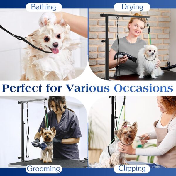 Pawaboo Dog Grooming Table Arm with Clamp, 35" Dog-Grooming-Arm Dog Grooming Stand and Free Two No Sit Haunch Holder with Grooming Loop, Foldable Dog Grooming Arm for Small Medium Pet, Groomer Partner - Image 7