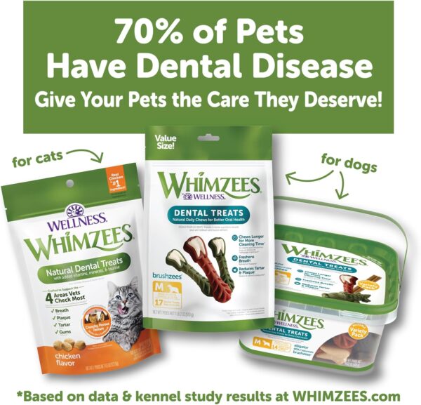 Whimzees Wellness Natural Cat Dental Treats, Chicken & Salmon Flavor, 2 Ounce - Image 7