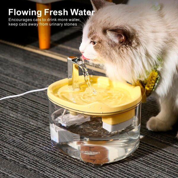 Cat Water Fountain, Premium 50oz Pet Fountain for Cats Dogs Kitten, Automatic Pet Water Dispenser with Silent Pump, Water Level Visibility - Image 3