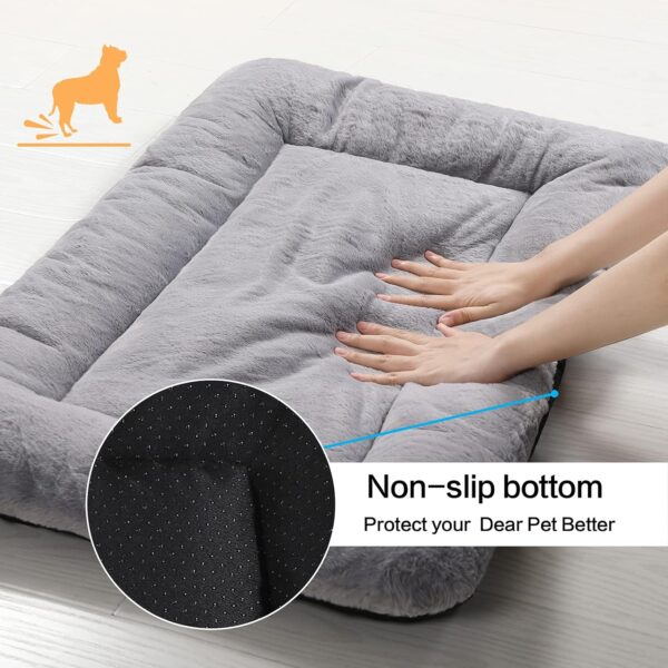 Dog Beds Crate Pad for Medium/Large Dogs Fit Metal,Ultra Soft, Washable & Anti-Slip Kennel Pad for Dogs Cozy Sleeping Mat,Gray 36inch - Image 6