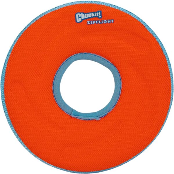 Chuckit Zipflight Flying Disc Dog Toy, Medium (8.5"), Orange And Blue - Image 2