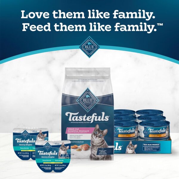 Blue Buffalo Tastefuls Adult Dry Cat Food Sensitive Stomach Formula, Made in the USA with Natural Ingredients, Chicken Recipe, 7-lb. Bag - Image 9