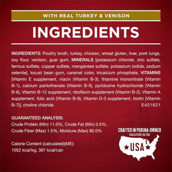 Purina ONE True Instinct Tender Cuts in Gravy With Real Turkey and Venison, and With Real Chicken and Duck High Protein Wet Dog Food Variety Pack - (Pack of 12) 13 oz. Cans - Image 7