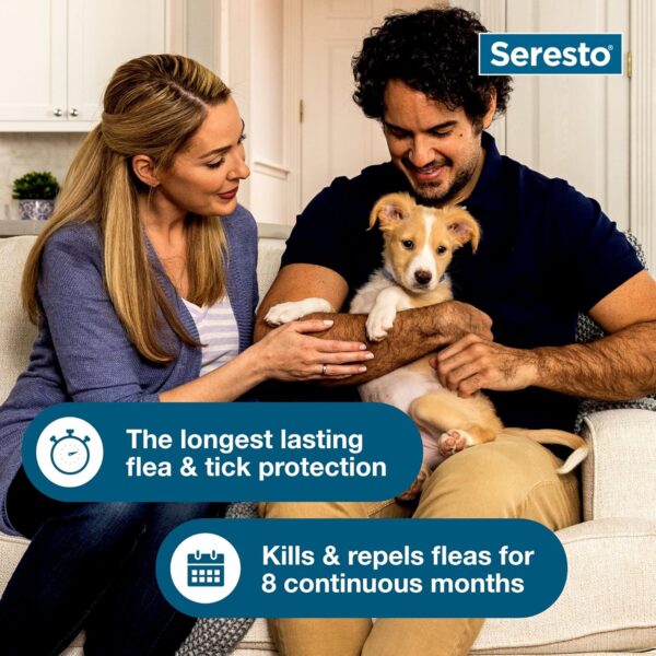 Seresto Small Dog Vet-Recommended Flea & Tick Treatment & Prevention Collar for Dogs Under 18 lbs. | 2 Pack - Image 6