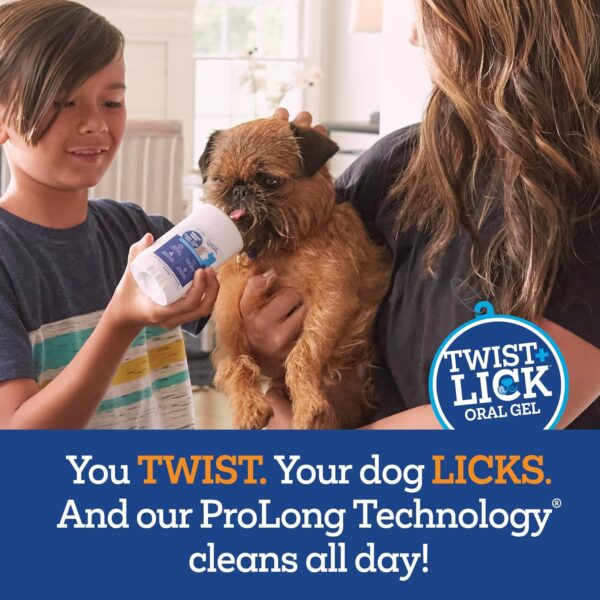 Twist + Lick Dental Treat for Dogs, Dental Gel Cleans Teeth and Gums, Freshens Breath, Chicken Flavor, Fun to Use - Image 4