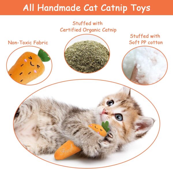 Catnip Toys, Cat Toys, Catnip Toys for Cats, Cat Toys with Catnip, Cat Toys for Indoor Cats, Interactive Cat Toy, Cat Chew Toy, Cat Pillow Toys, Cat Toys for Kittens Kitty - Image 2