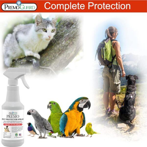 Pet Protector by Premo Guard 16 oz – 100% Effective Mite, Flea, Tick, & Mosquito Spray for Dogs, Cats, and Pets – Best Natural Protection for Control, Prevention, & Treatment - Image 5