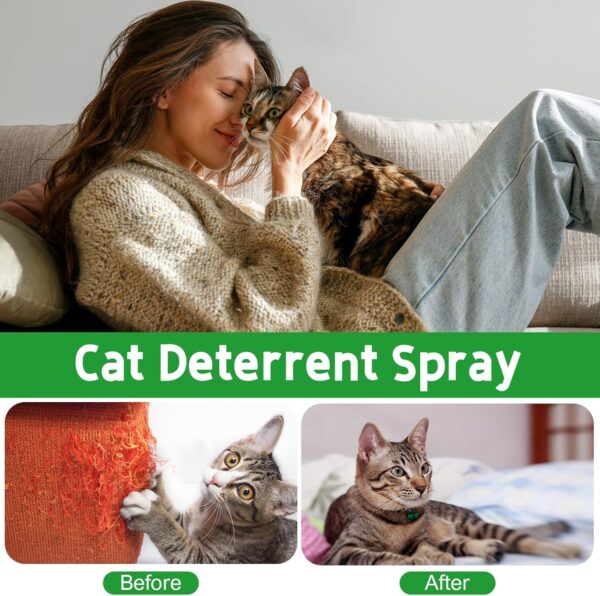 Cat Deterrent Spray. Cat Repellent Indoor for Cat and Kitten. No Scratch Spray for Cats. Effective Cat Scratch Deterrent Training Aid for Furniture, Curtains, Sofas, Plants, Indoor & Outdoor. 120ML - Image 6