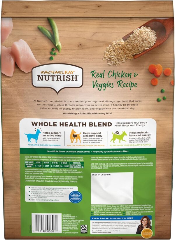 Premium Natural Dry Dog Food with Added Vitamins, Minerals & Taurine, Real Chicken & Veggies Recipe, 6 Pounds (Packaging May Vary) - Image 4