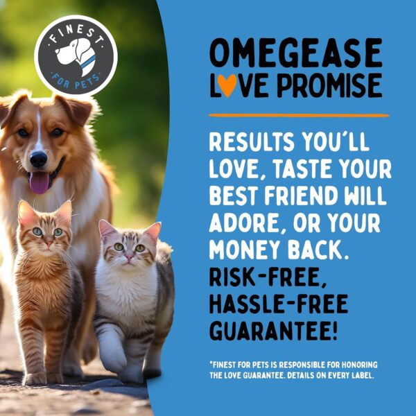 Omegease 100% Pure Omega 3 Fish Oil for Dogs & Cats 8 oz - Skin & Coat Supplement, Less Scratching & Shedding, Supports Joint Function, Immune, Brain & Heart Health. Natural EPA + DHA Fatty Acids - Image 7