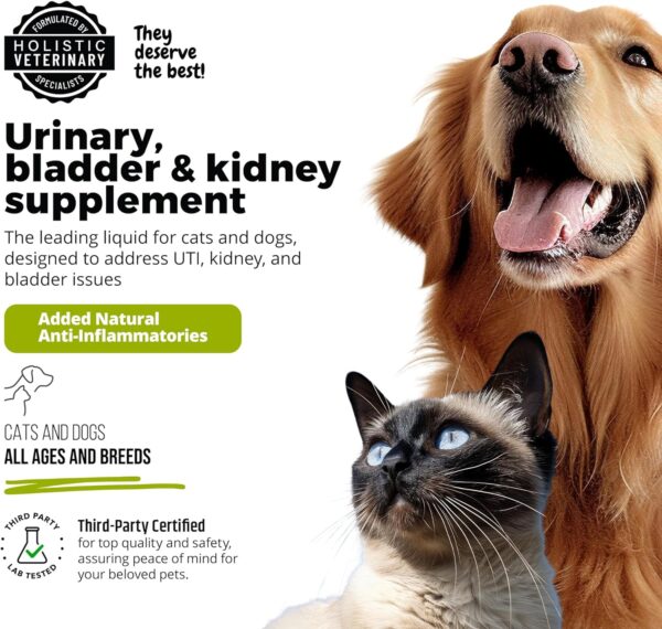 Cat & Dog Urinary Tract Treatment, Bladder & Kidney Support for Dogs and Cats, Powerful yet Gentle Pet Care, with Liquid Cranberry & Glucosamine, Chicken Flavor, 6 oz Bottle, 1 Pack - Image 5